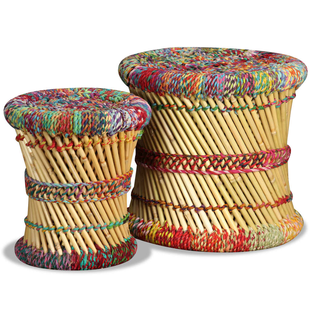 Bamboo and Jute Stools