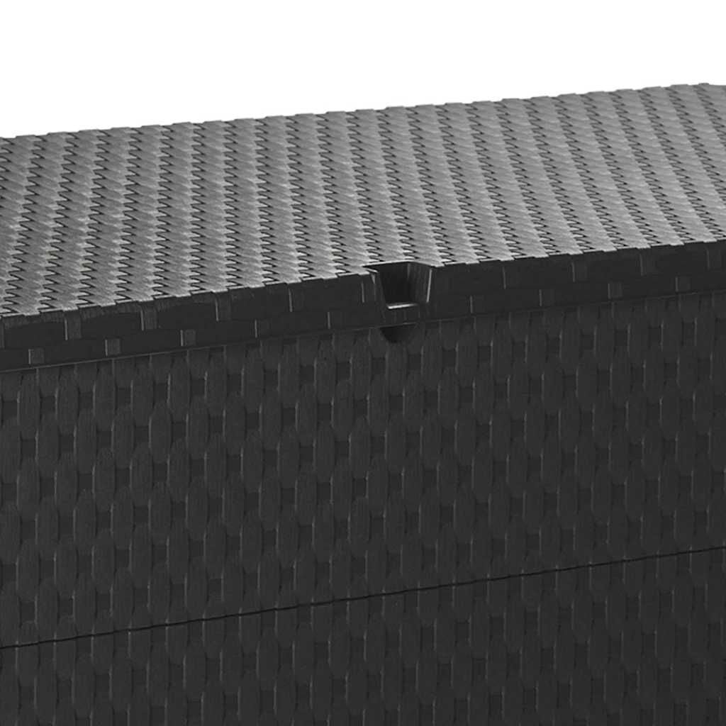 Garten-Aufbewahrungsbox Anthrazit 120X56X63 Cm PP Rattan