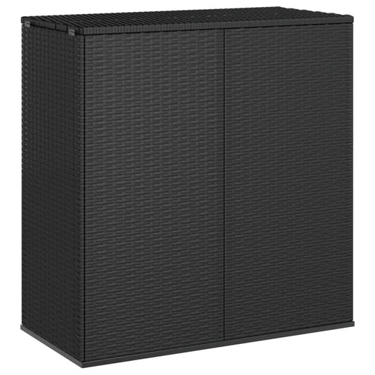 Garten-Kissenbox PE Rattan 100X49X103,5 Cm Schwarz