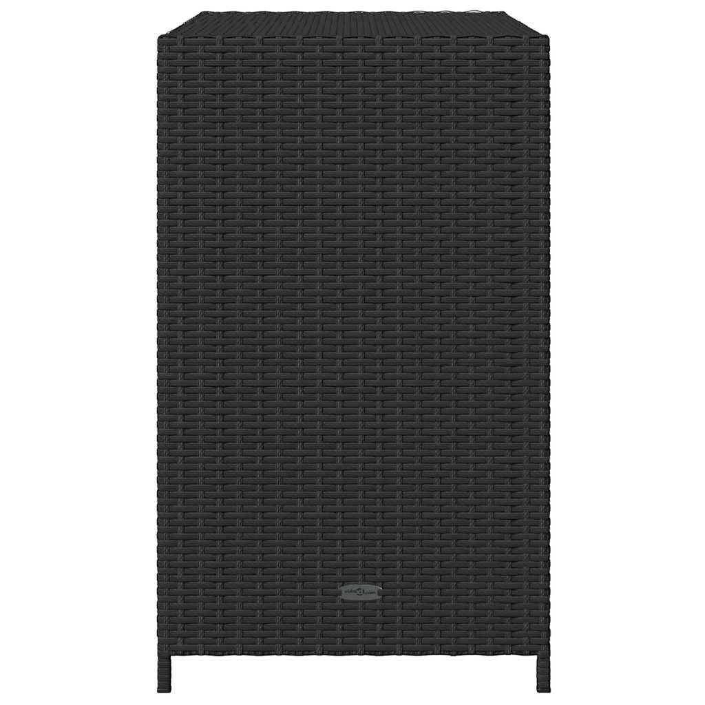 Gartenschrank Schwarz 83X45X76 Cm Poly Rattan