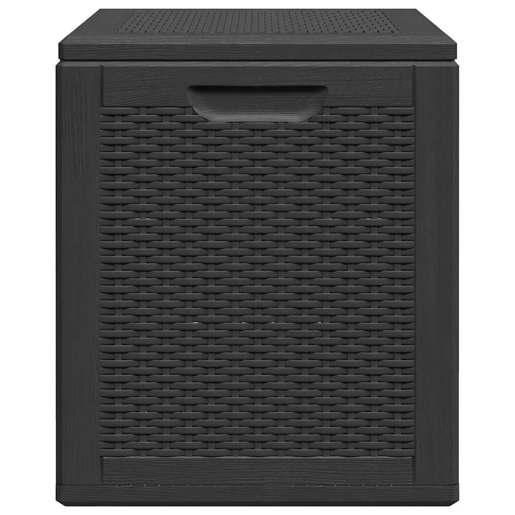 Garten-Aufbewahrungsbox 90 L Schwarz PP Rattan