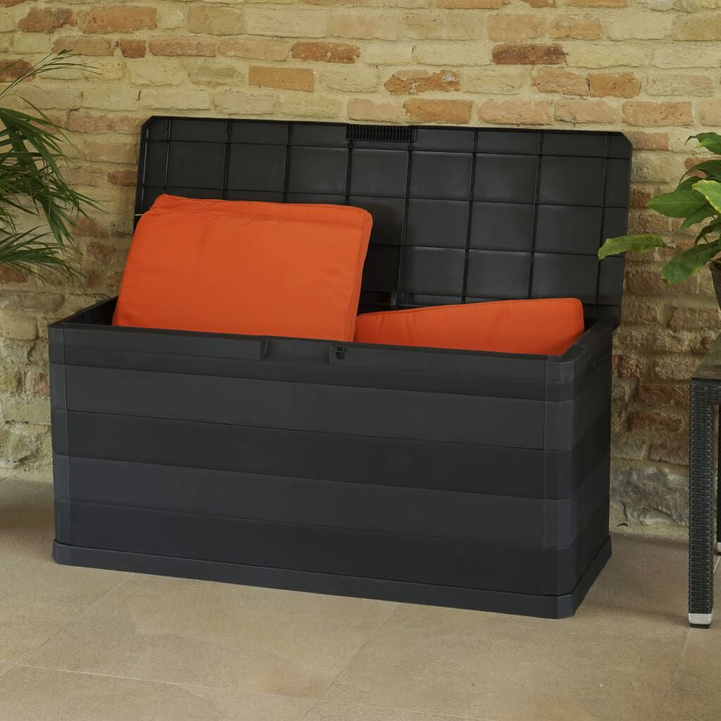 Gartenbox Schwarz 117×45×56 Cm