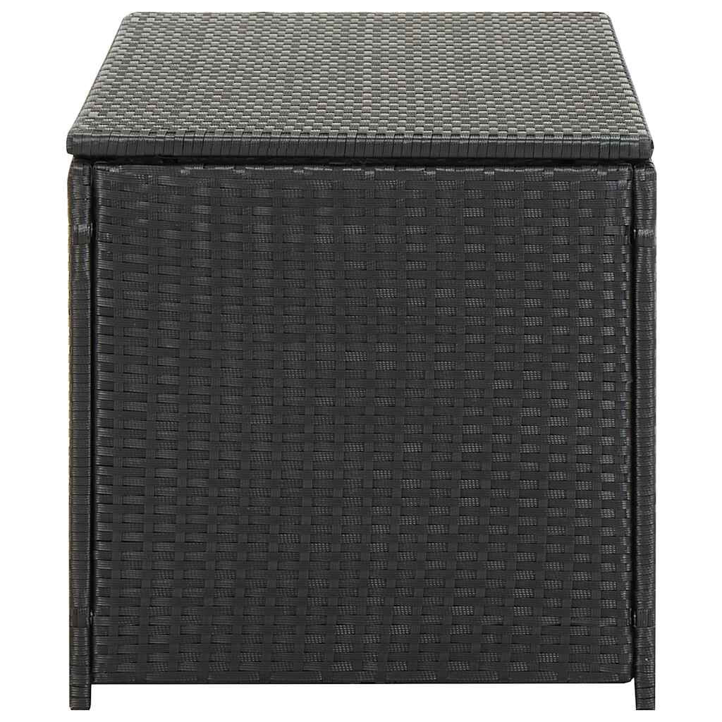 Gartenbox Poly Rattan 100X50X50 Cm Schwarz
