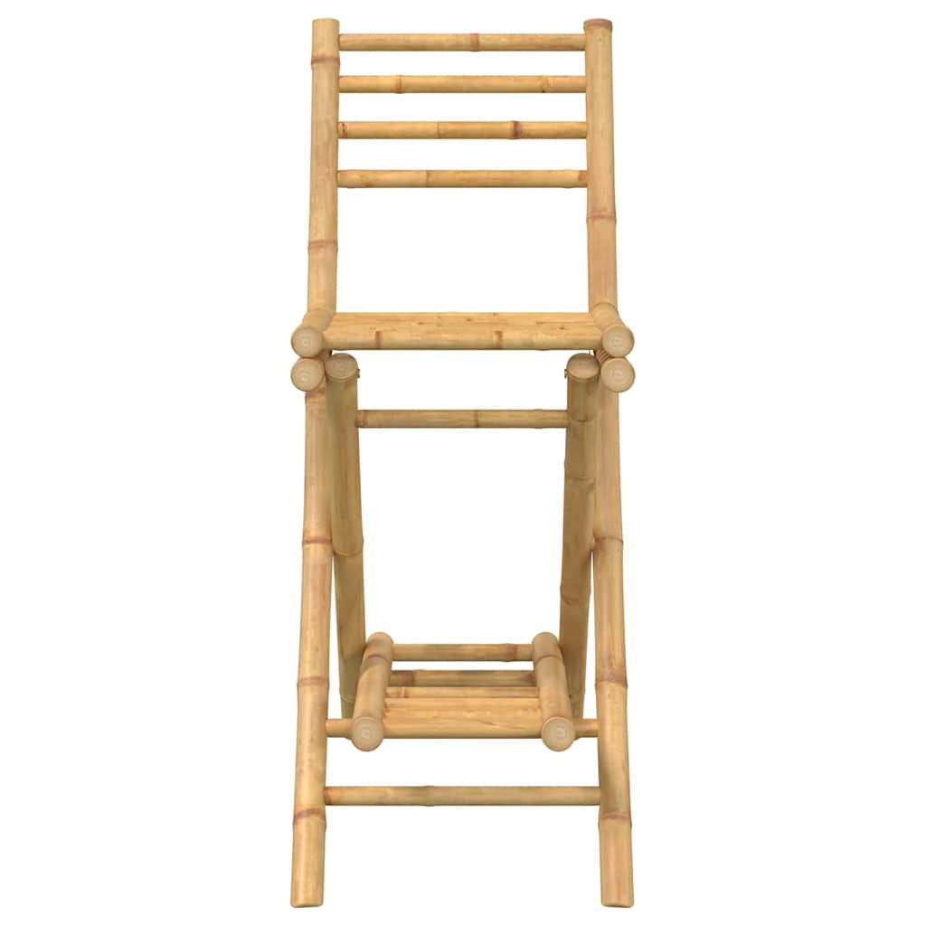 Outdoor-Barhocker Mit Fußstützen 2 Stk. Klappbar Bambus