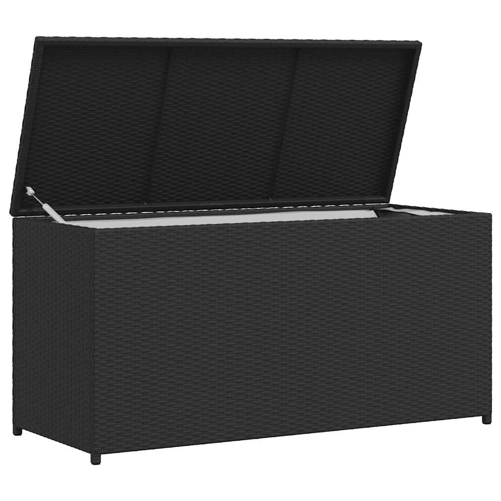 Garten-Auflagenbox Schwarz 120X50X60 Cm Poly Rattan