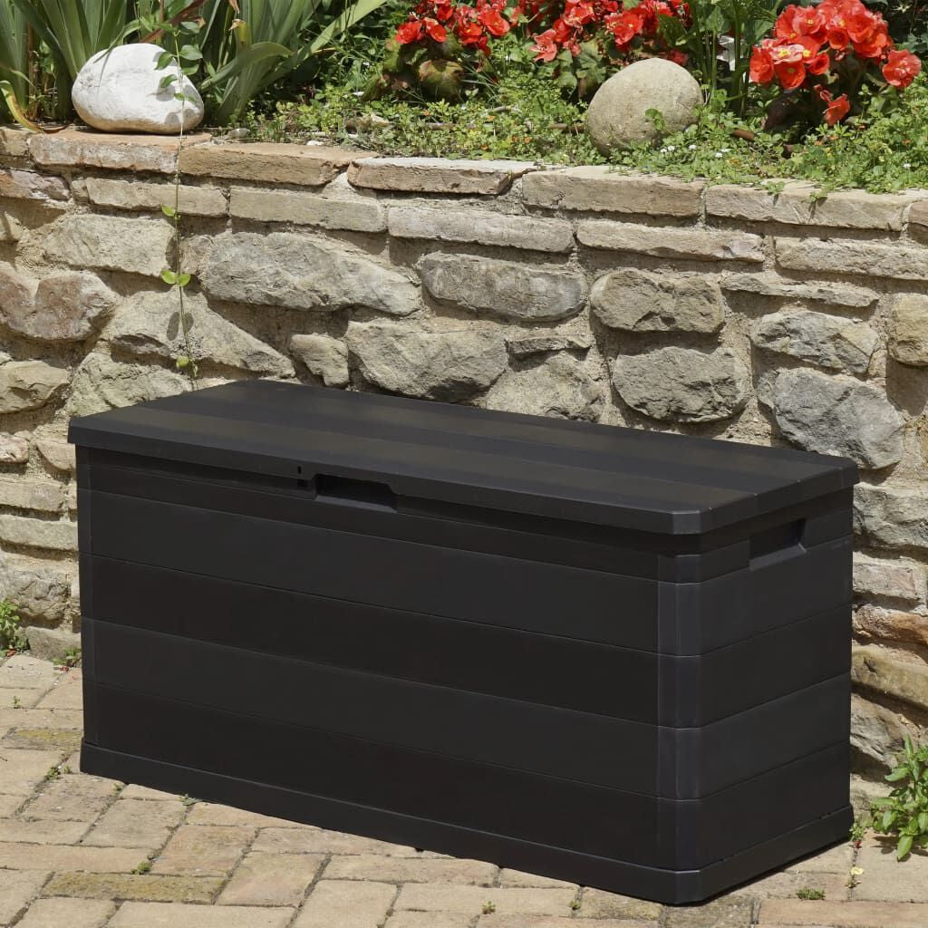Gartenbox Schwarz 117×45×56 Cm